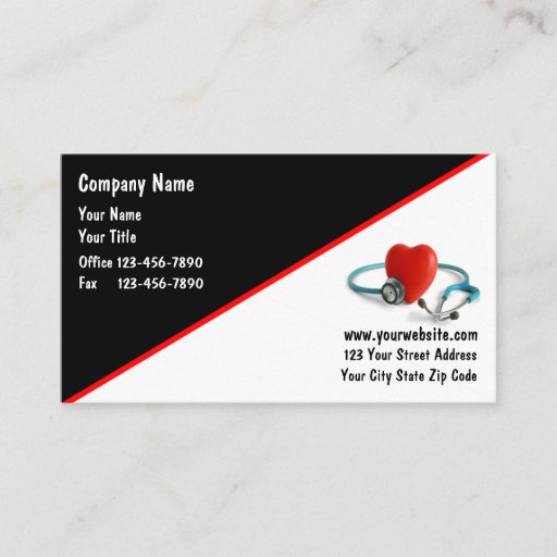 Customizable Medical Business Cards