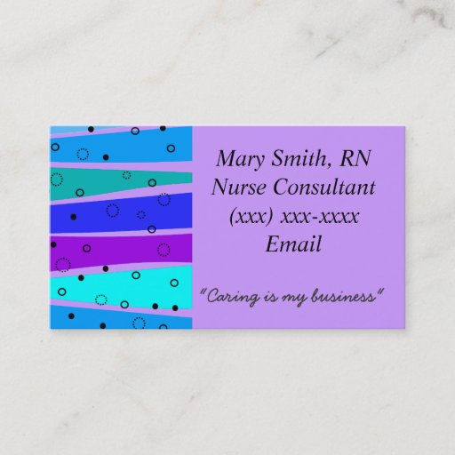 Customizable Medical Business Cards Bubbles and Waves