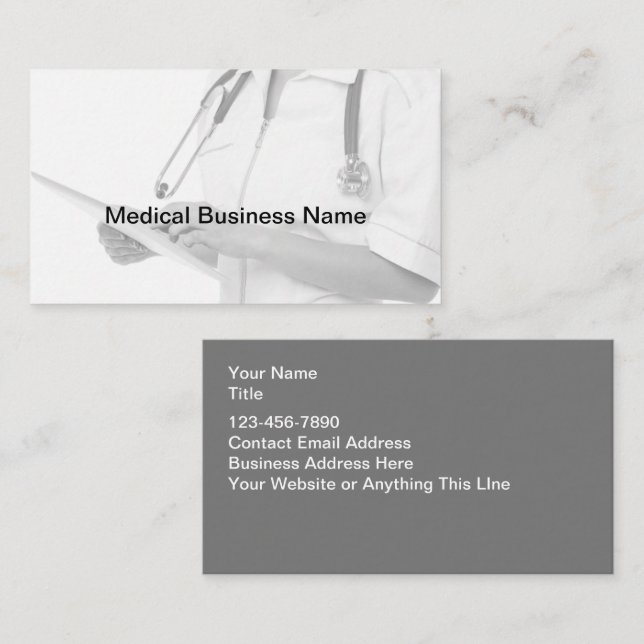 Medical Business Cards Online Template (Front/Back)