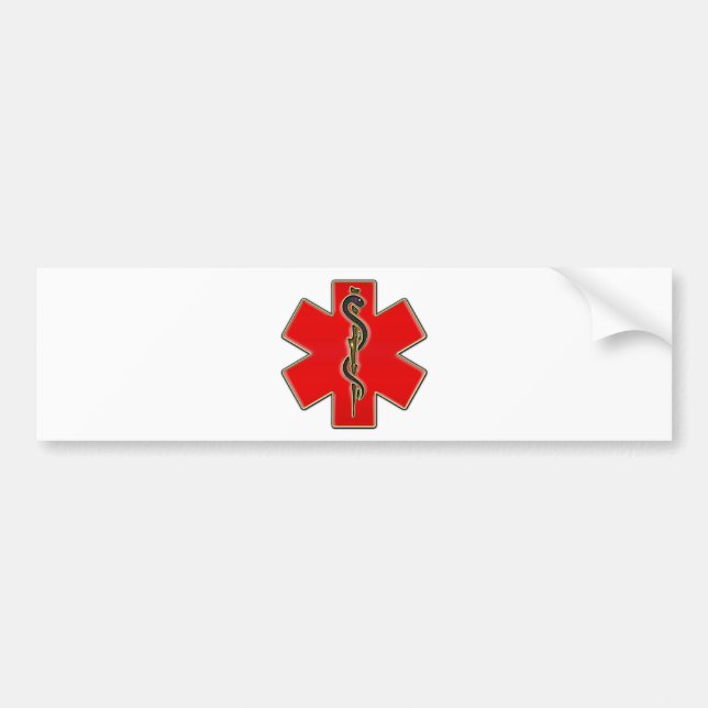 Medical Caduceus Bumper Sticker (Front)