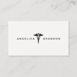 Medical Caduceus Business Card