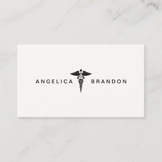 Medical Caduceus Business Card (Front)