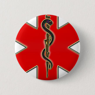 Medical Caduceus Button