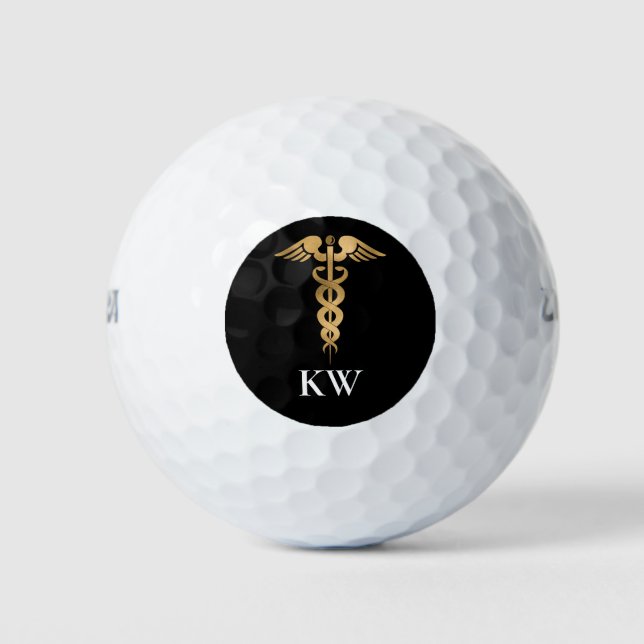 Medical Caduceus Doctor Golf Balls (Front)
