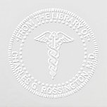 Medical Caduceus “from the library of” Book Name Embosser