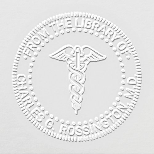 Medical Caduceus from the library of Book Name Embosser