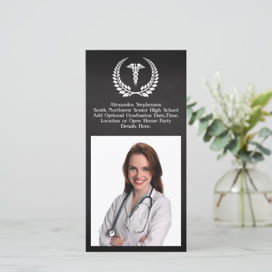 Medical Caduceus Laurel (Standing Front)