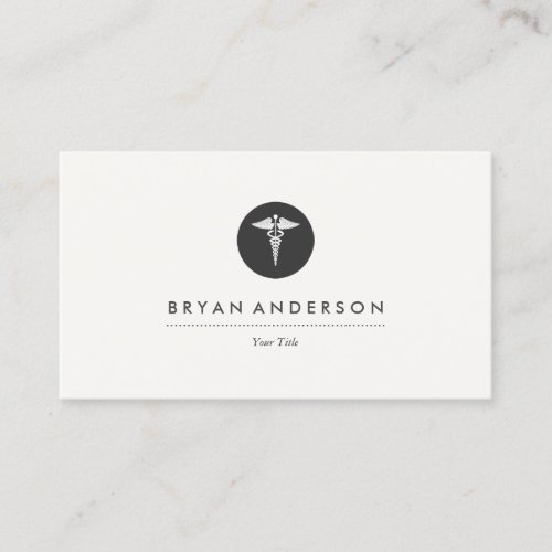 Medical Caduceus Logo Business Card