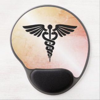 Medical Caduceus Look of Rustic Marble Gel Mouse Pad