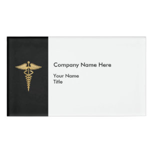 Medical Caduceus Office Staff Name Badges
