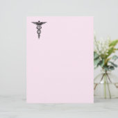 Medical Caduceus on Pink (Standing Front)