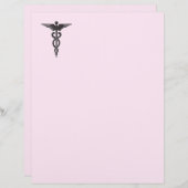Medical Caduceus on Pink (Front/Back)