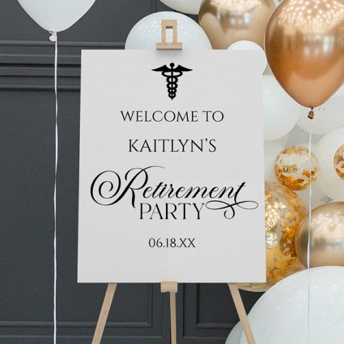Medical Caduceus Retirement Party Welcome Sign