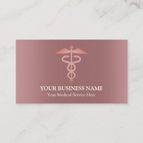 Medical Caduceus Symbol Business Card