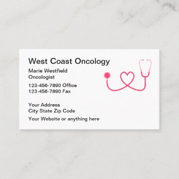 Medical Cancer Oncologist Business Card by Luckyturtle at Zazzle
