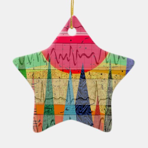 Medical Cardiac Rhythm Forest Dreams Ceramic Ornament