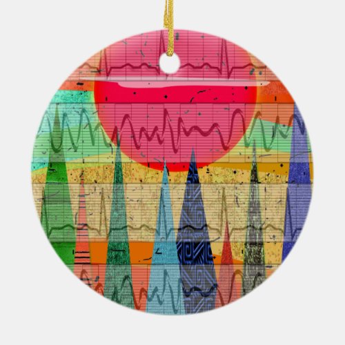 Medical Cardiac Rhythm Forest Dreams Ceramic Ornament