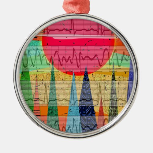 Medical Cardiac Rhythm Forest Dreams Metal Ornament