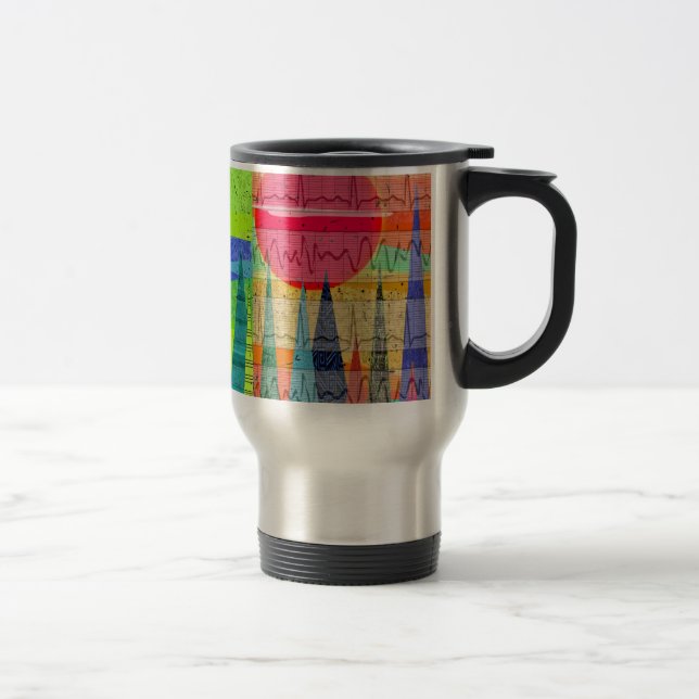 Medical Cardiac Rhythm Forest Dreams Travel Mug (Right)