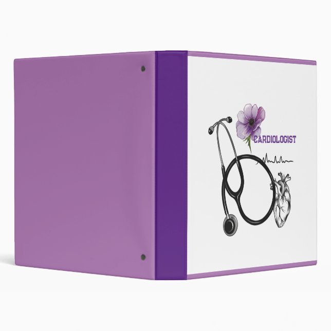 "Medical cardiological stethoscope" 3 Ring Binder (Background)