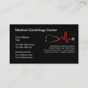 Medical Cardiology Service Business Card