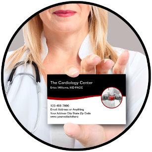 Medical Cardiology Theme Business Cards