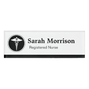 Medical Care Logo Physician Registered Nurse Name Tag