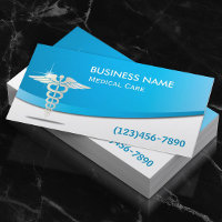 Medical Care Modern Blue Curve Business Card