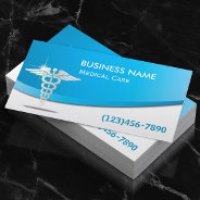 Medical Care Modern Blue Curve Business Card at Zazzle