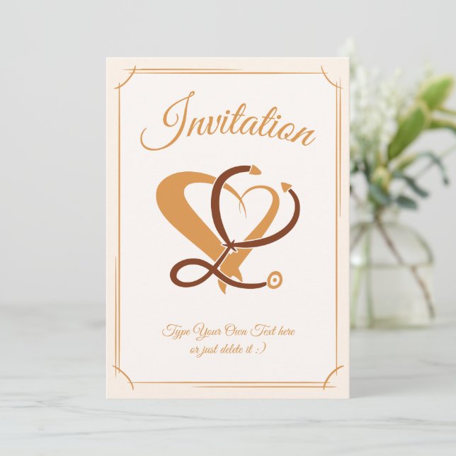 Medical Care, Nurse. Stethoscope & Heart Template (Standing Front)