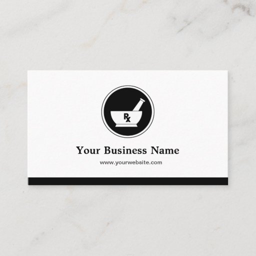 Customizable Medical Care Pharmacy Logo - Professional Elegant Business Card