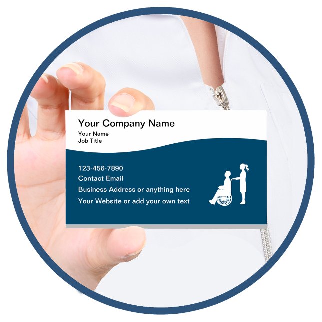 Medical Care Senior Wheelchair Business Cards (Creator Uploaded)