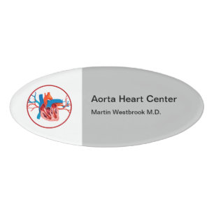Medical Center Cardiologist Name Tags