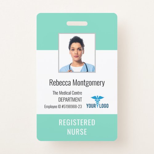 Medical Center Employee Nurse Photo ID Badge