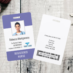 Medical Center Employee Nurse Photo ID Badge