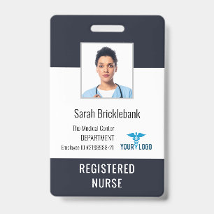 Medical Center Employee Nurse Photo ID Badge