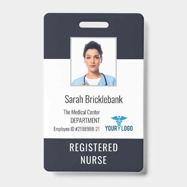 Medical Center Employee Nurse Photo ID Badge (Front)