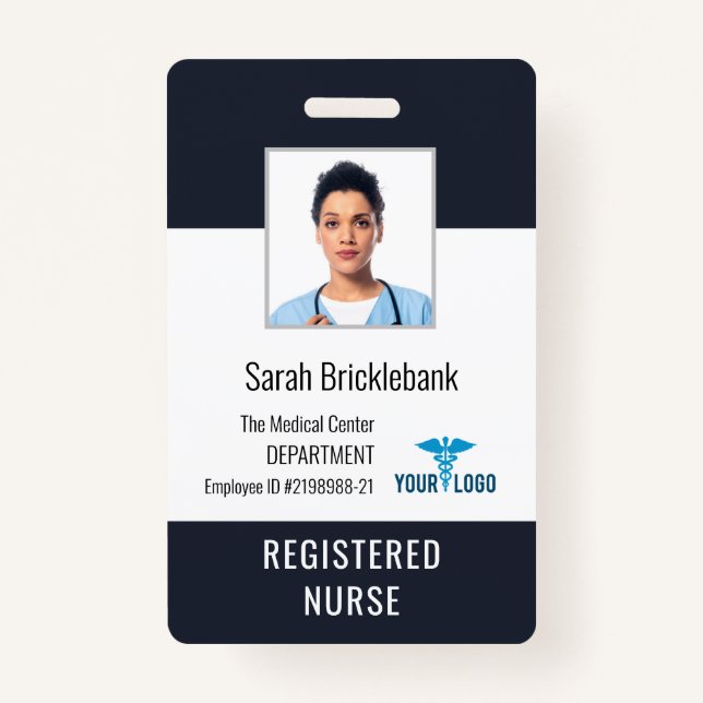 Medical Center Employee Nurse Photo ID Badge (Front)
