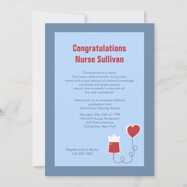 Medical Center Graduation Invitation (Front)