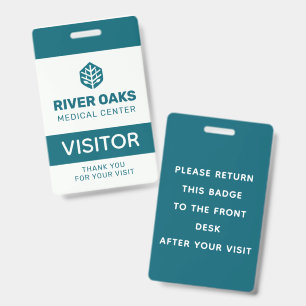 Medical Center Hospital Visitor Pass ID Badge