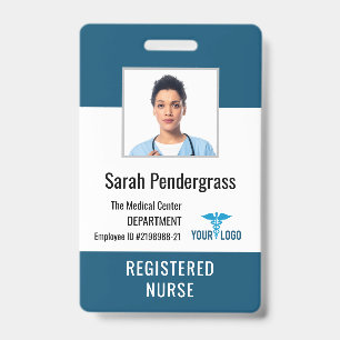 Medical Center Nurse Employee Photo ID Badge