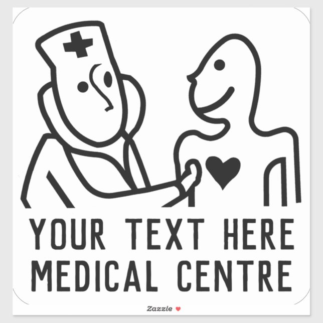 Medical Centre Heart Health Theme Sticker (Sheet)