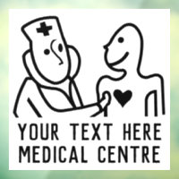 Medical Centre Heart Health Theme Window Cling