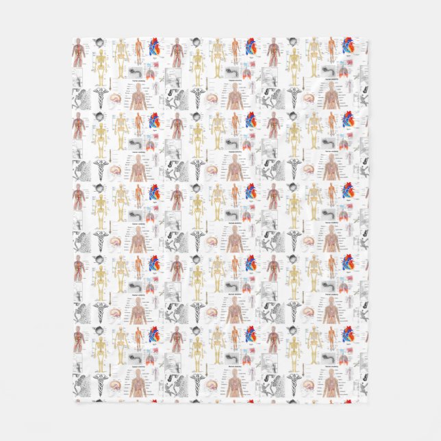 Medical Charts full color Fleece Blanket (Front)