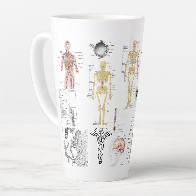 Medical Charts full color Latte Mug (Left Angle)