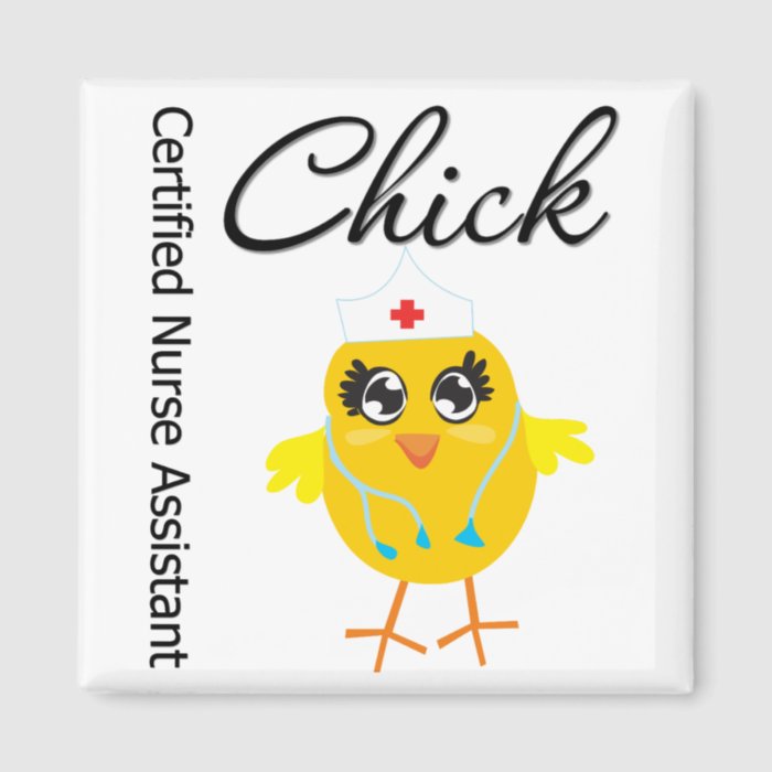 Medical Chick  v1 Certified Nurse Assistant Refrigerator Magnet