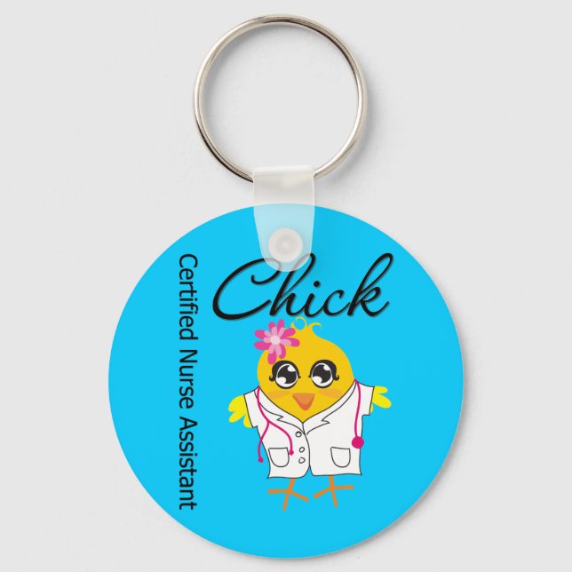 Medical Chick v2 Certified Nurse Assistant Keychain (Front)