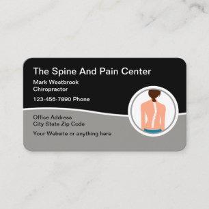 Medical Chiropractor Spine Clinic Business Card