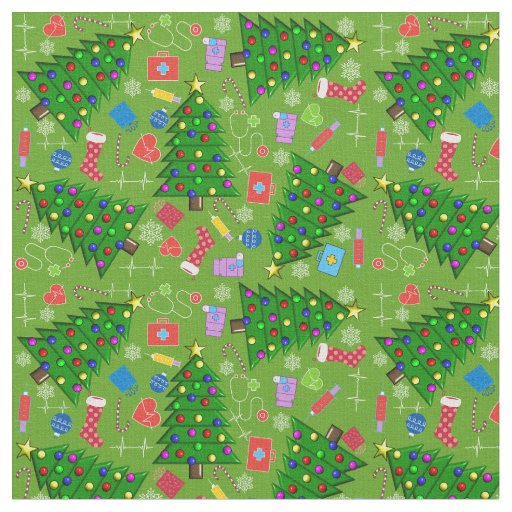Medical Christmas  Fabric