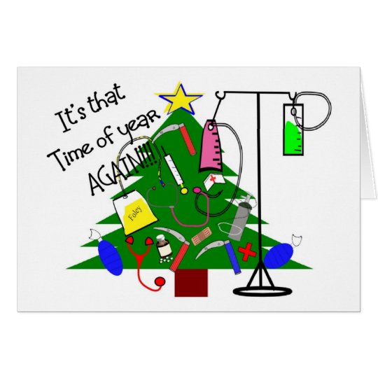 Medical christmas Tree Gifts--Funny Card  Zazzle.com